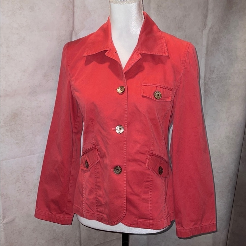 J.Jill Super Soft Cotton Button Up Jacket- So Cute